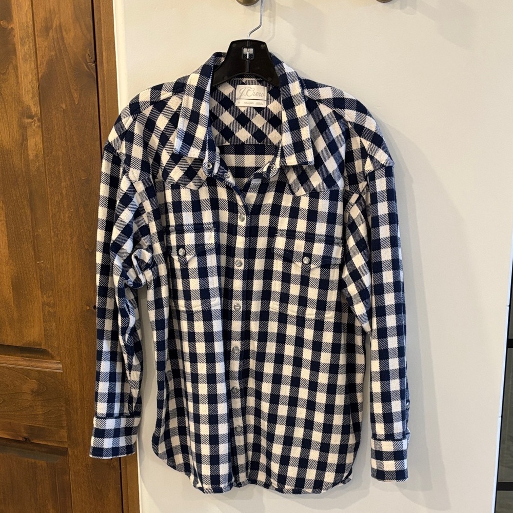 J Crew Checked Shacket